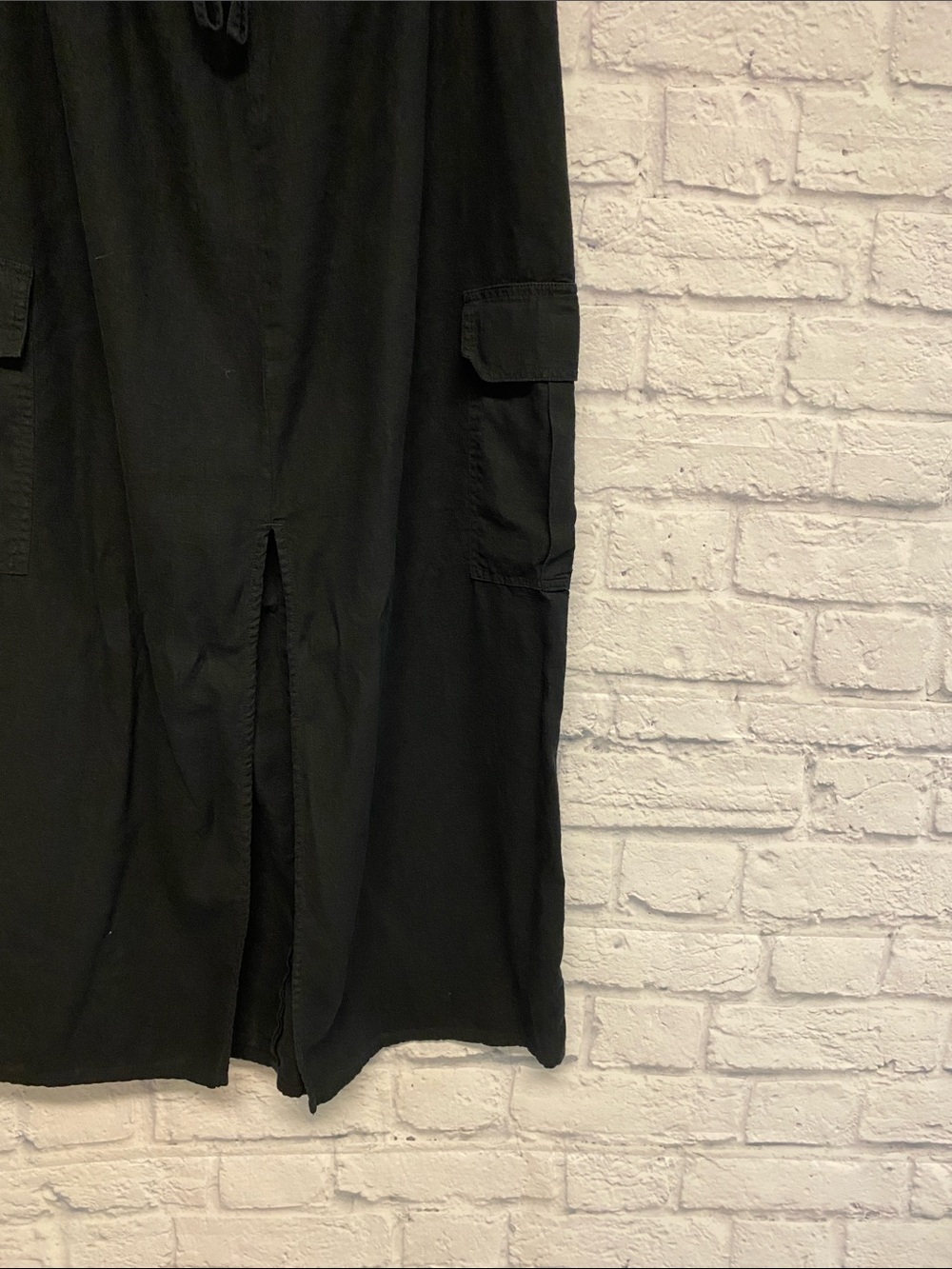 GAP Linen Blend Maxi Skirt with Cargo Pockets and Front Slit Size Large Tall - Picture 3 of 6